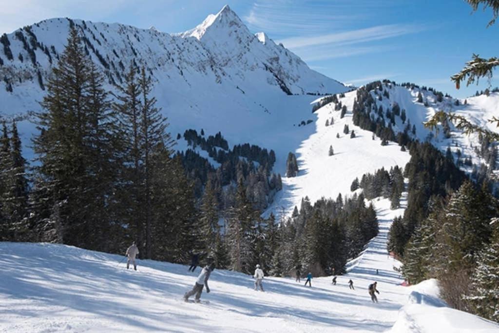 L'Enchalpe, Grand Et Lumineux Studio Avec Coin Montagne 5 Personnes, 60M Des Pistes, Piscine Couverte, Wifi, Grand Balcon Expo Est, Draps Non Compris Saint-Jean-dʼAulps Exteriör bild